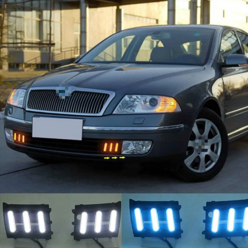 Двухкомпонентные светодиодные дневные ходовые огни для Skoda Octavia A5