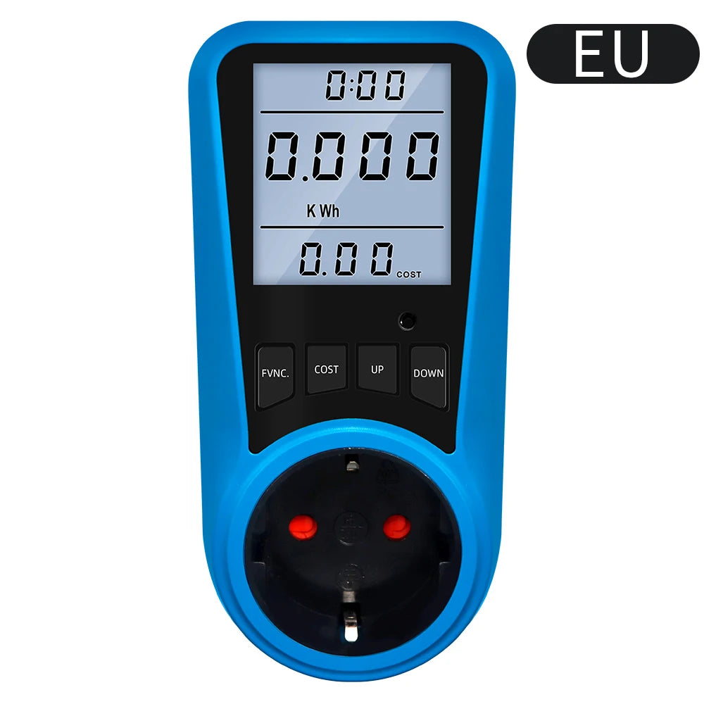 KWE-PMB05O - Energy And Power Meter With Digital Display EU Plug Backlight