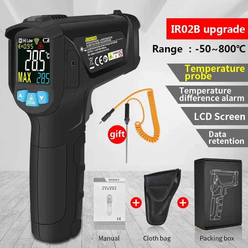 Mestek 50 800C Digital Infrared Thermometer Humidity Meter IR02B / CHINA