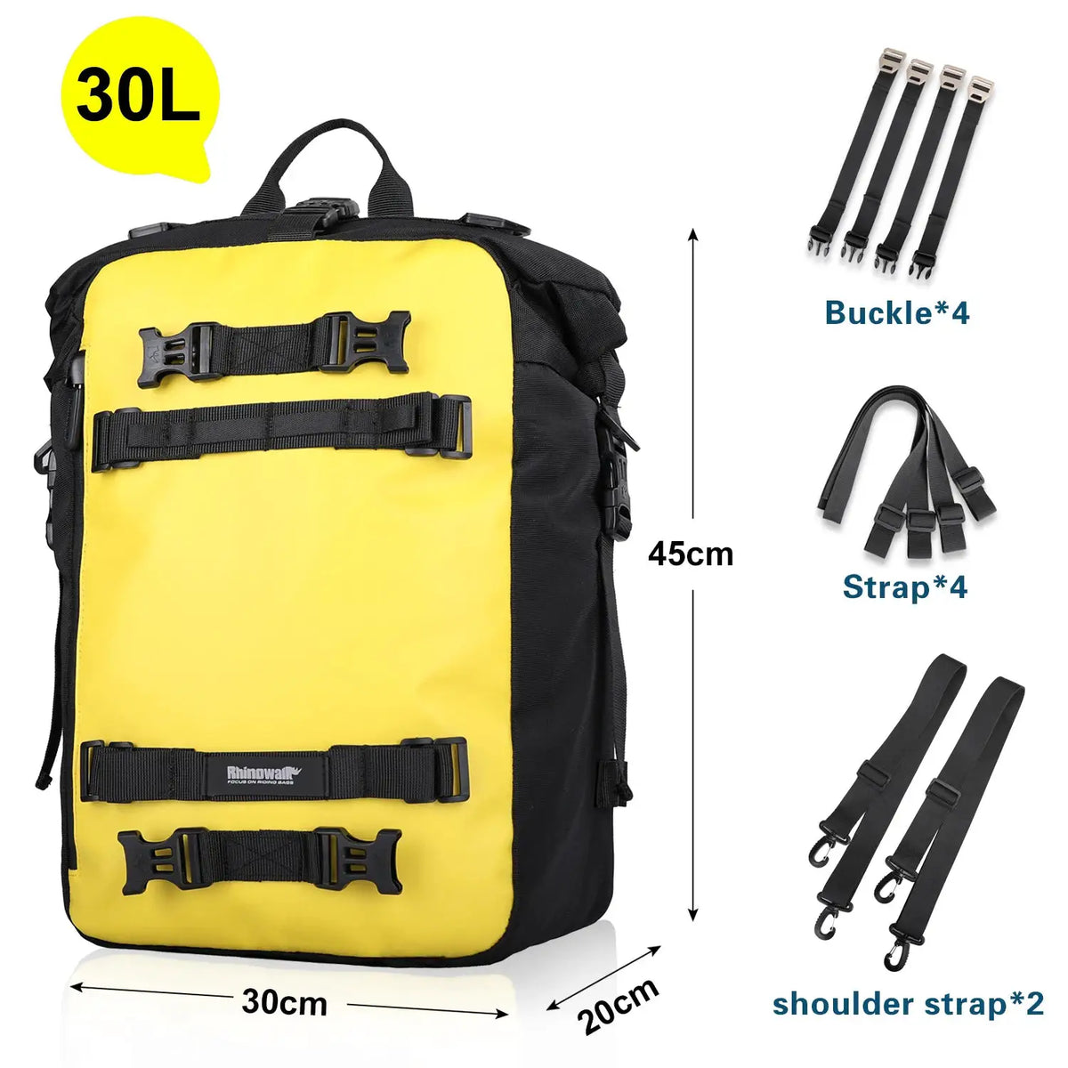 Rhinowalk Motorcycl Tail Bag Carrier Bags Rider Luggage 10L 20L 30L Multiple Purposes Moto Tail Pack Backpack Moto Saddle Bag by InterCyprus Trading Ltd