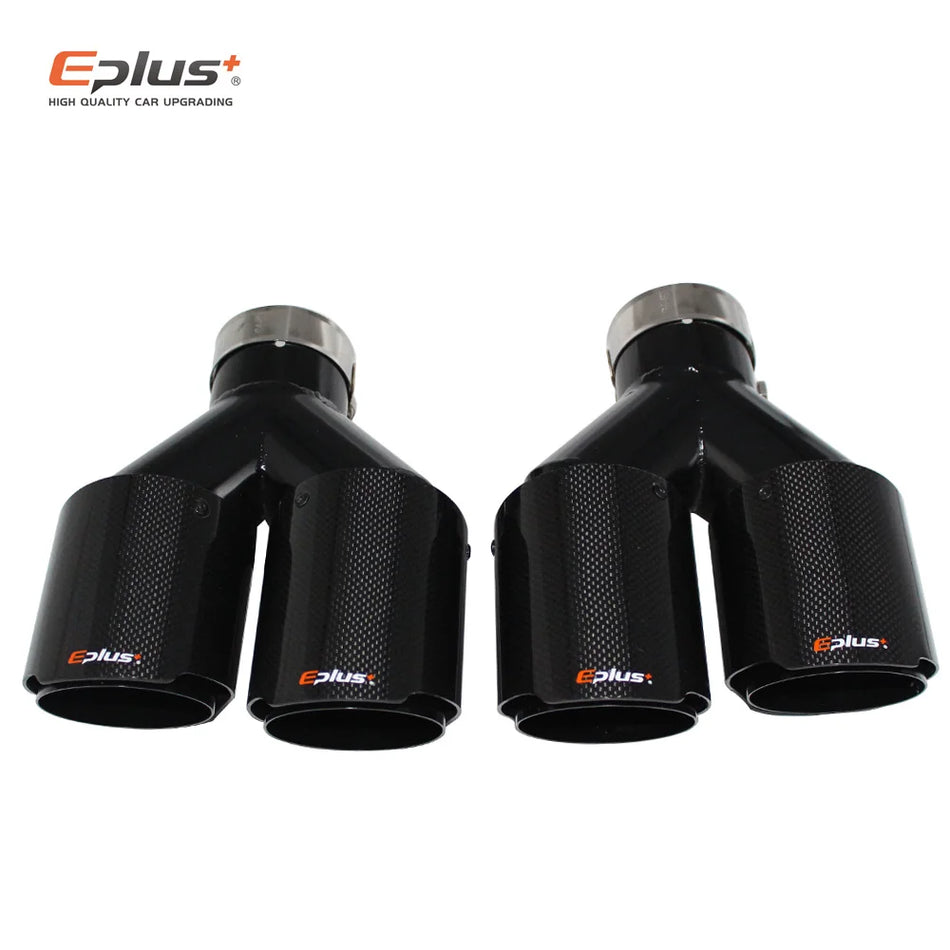 Выхлопная насадка для автомобиля из углеродного волокна в форме Y с двойной выхлопной трубой