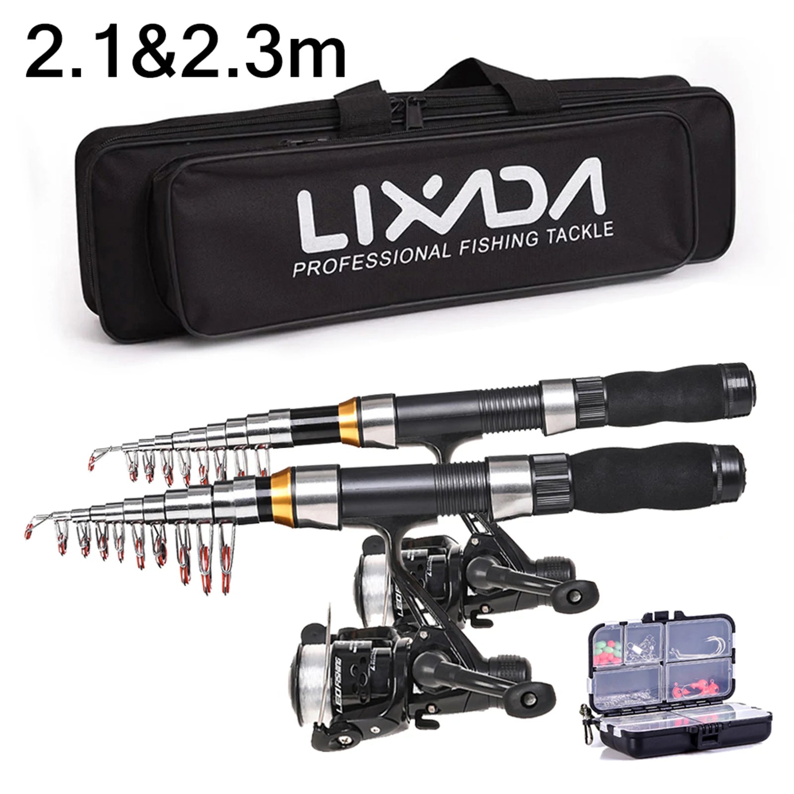 Lixada Rod Reel Combo 2.1m Telescopic Kit &ndash; Travel Ready 2.1m 2.3 m rod Set3