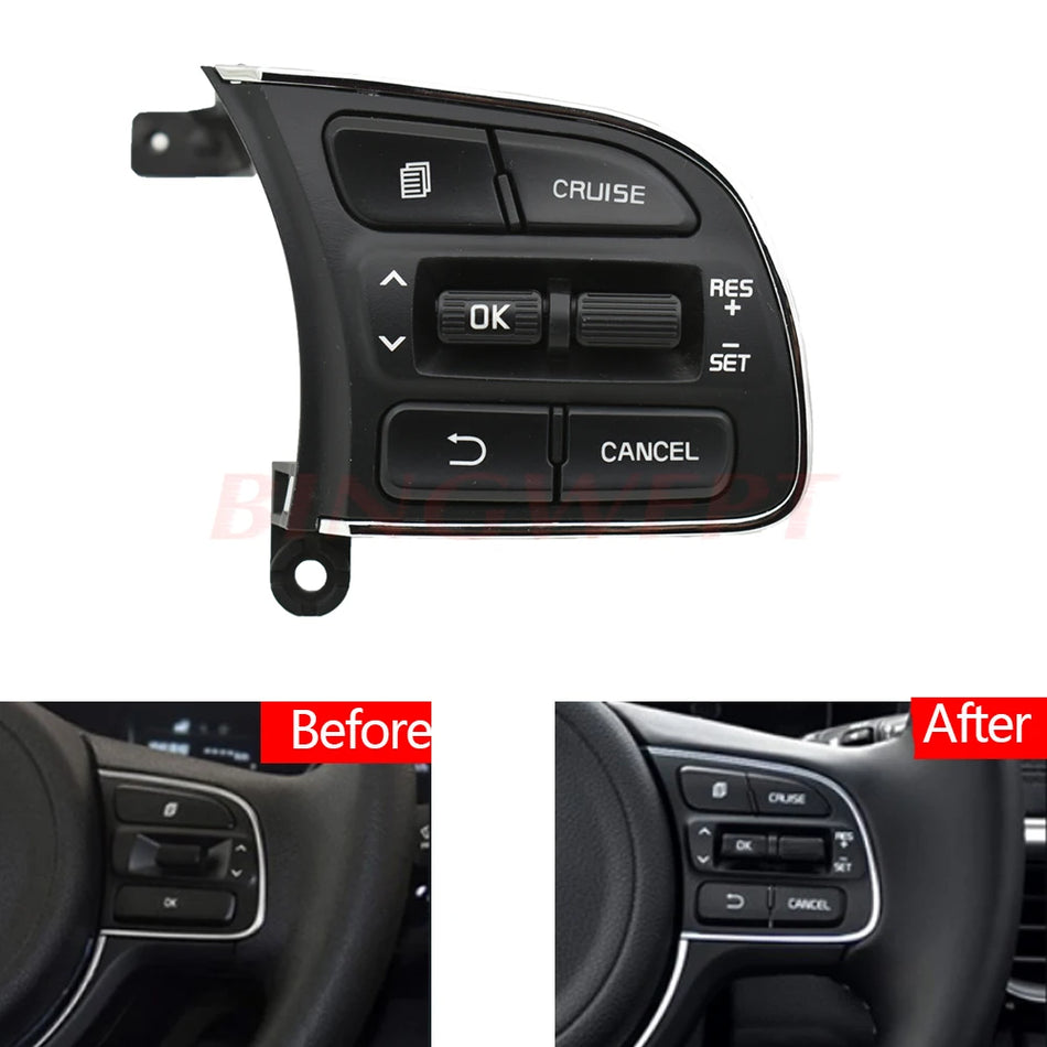 Comutator de control al vitezei de croazieră pentru volan ABS PC pentru Kia K5 Optima 2016-2019