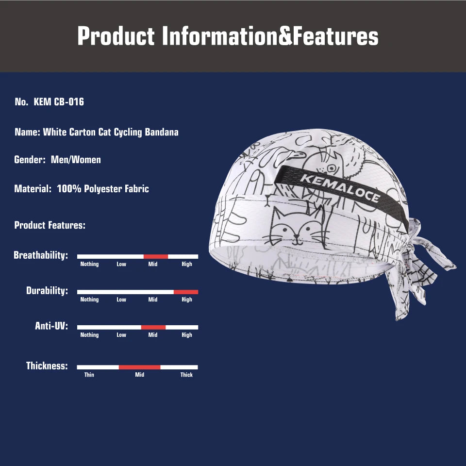 KAMALOCE UV Protection Cycling Cap &ndash; Breathable Quick Dry
