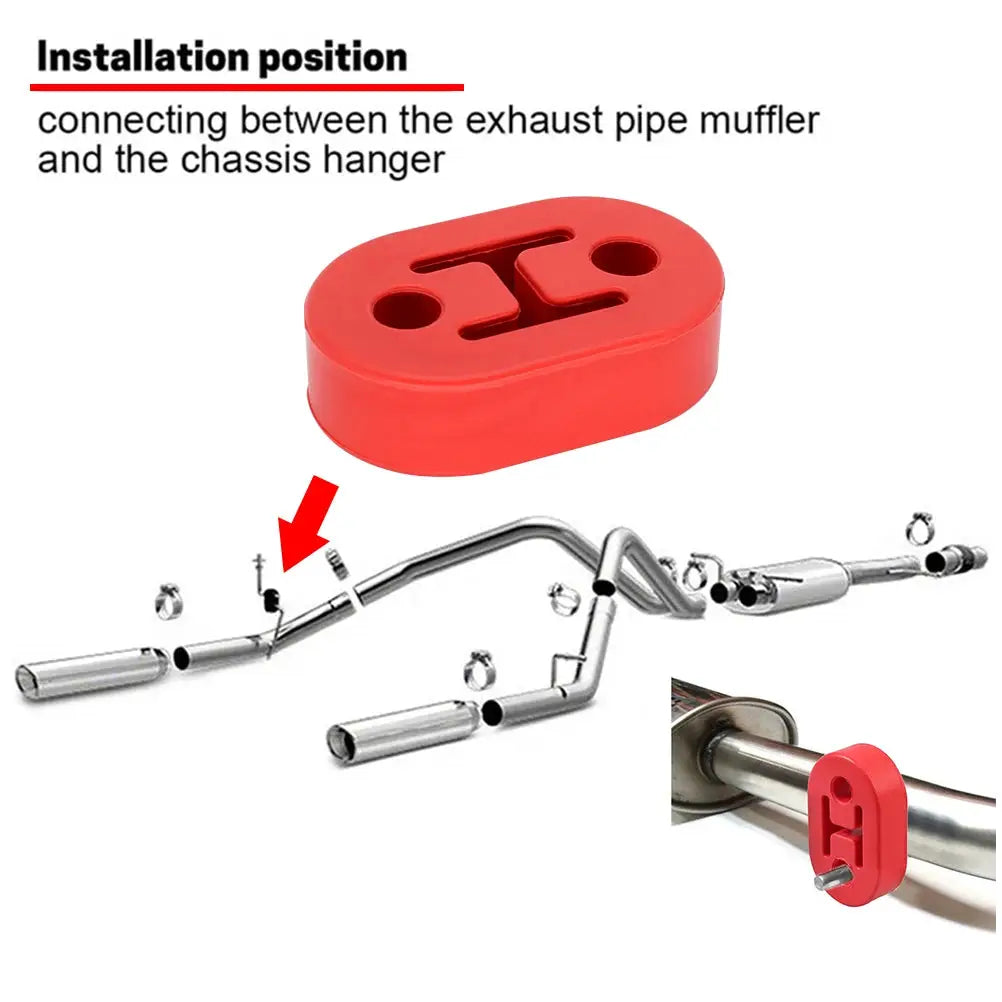 2pcs Universal Car Heavy Duty Rubber Exhaust Muffler Tail Pipe Mounting Holder Brackets Hanger Insulator Replacement by InterCyprus Trading Ltd