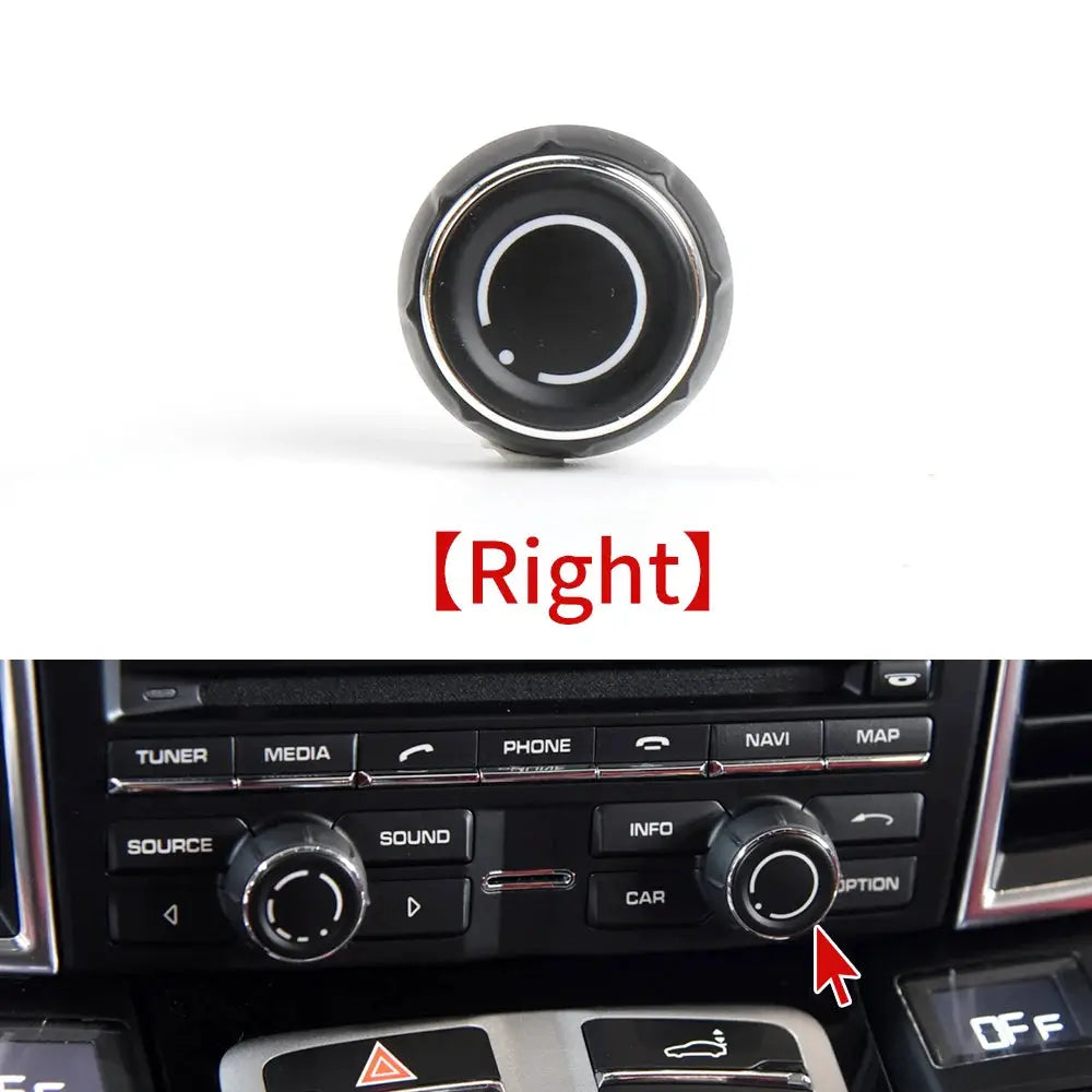 For Porsche Coupe 911 718 918 Boxster Cayman Car Center Console Audio Volume Knob Cover CD Control Switch Button Replacement by InterCyprus Trading Ltd