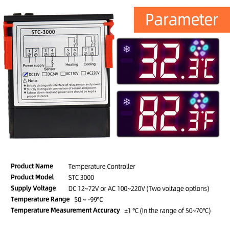 STC-3000 Temperature Controller &ndash; Digital Thermostat
