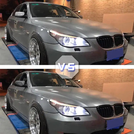 Carbon Fiber Look Black Mirror Cover Caps For BMW 5 Series