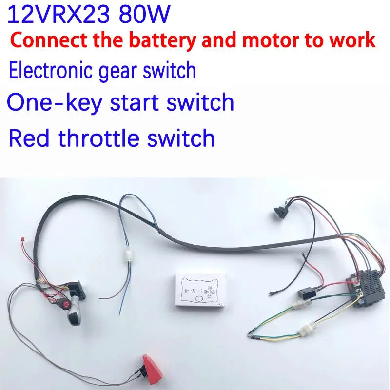 DIY 24V 200W wire harness for children's electric car with switch and remote control receiver Ride On Toys Accessories set by InterCyprus Trading Ltd