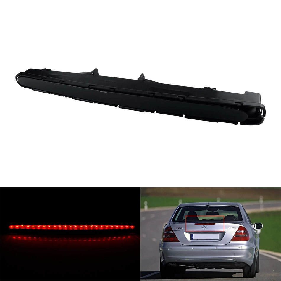 LED trečiasis stabdžių žibintas su juodu objektyvu Mercedes-Benz W211 2002-2009