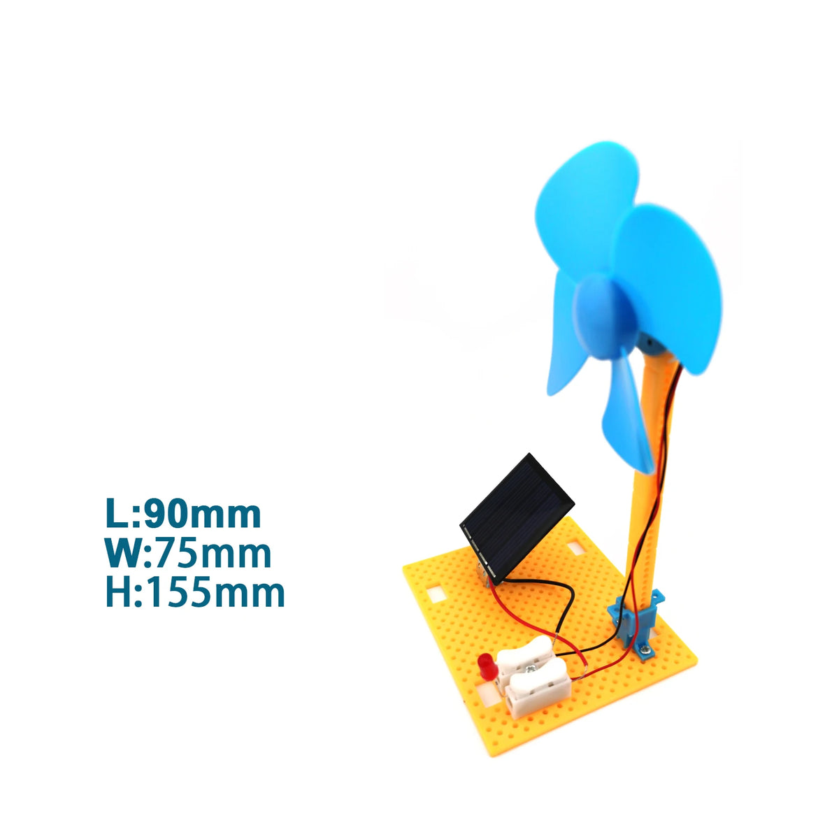 2-in-1 Solar and Wind Powered DIY Fan Kit for Kids - Science Experiment Educational Toy