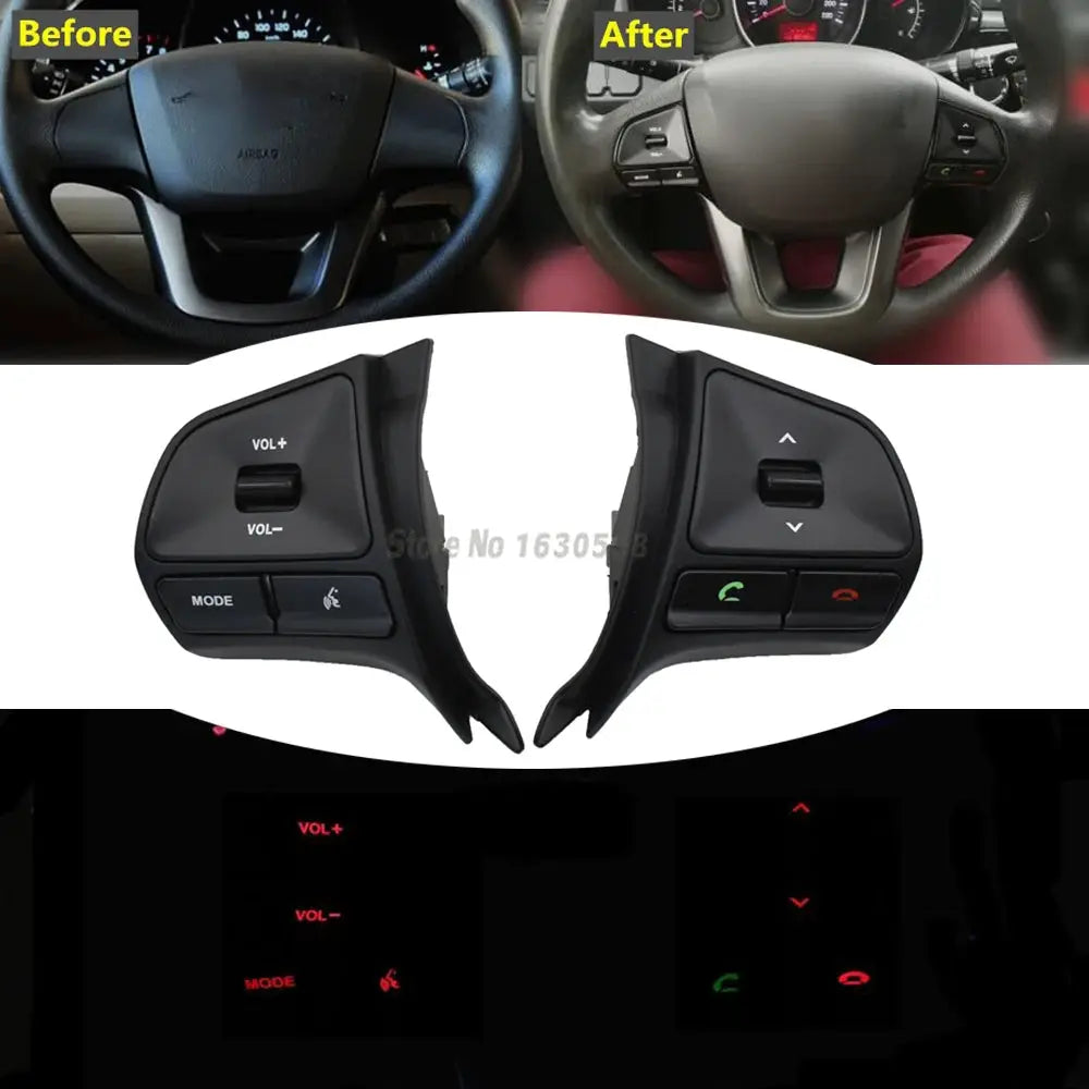 Steering Wheel Audio Volume Music Control Button For KIA K2 RIO 2011-2014 by InterCyprus Trading Ltd