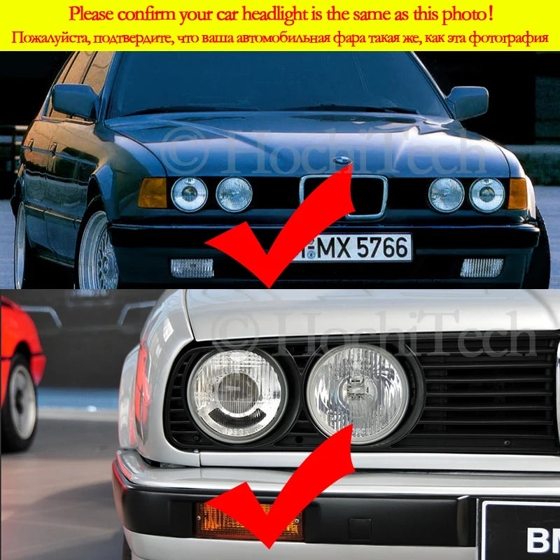 LED Angel Eye Ring Kit Διπλής Χρώματος Switchback Για BMW E30 E32 E34