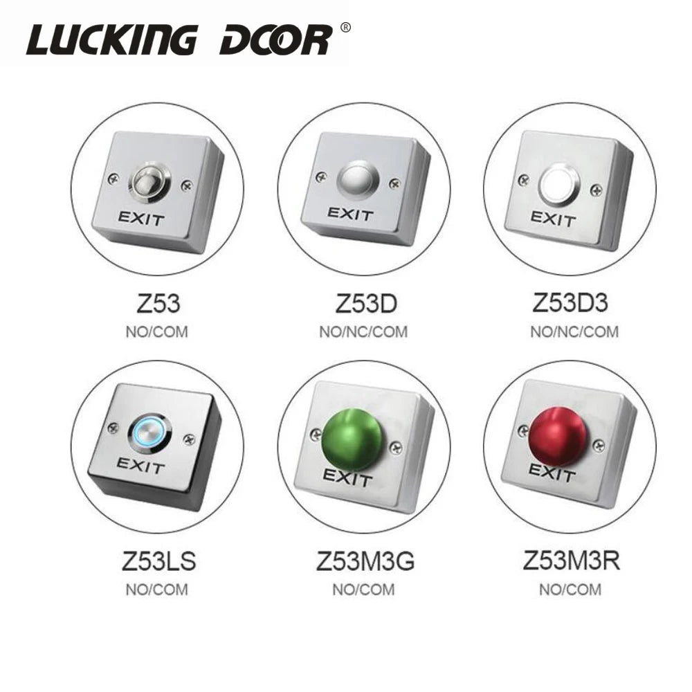 Zinc Alloy Exit Button Push Switch Door Sensor Z53 &ndash; Sturdy