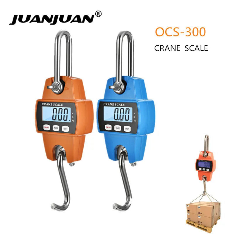 S033 Mini Crane Scale &ndash; Portable LCD Display 300kg Capacity