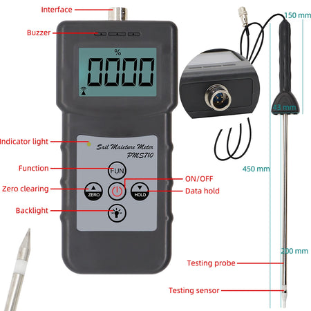 Digital Soil Moisture Meter PMS710 &ndash; High Precision