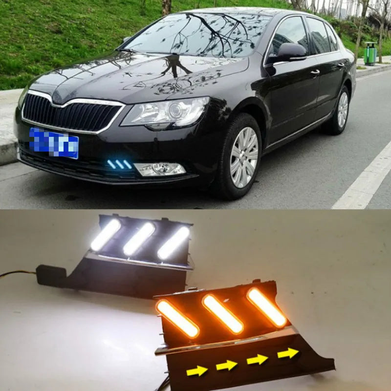 2Pcs Lămpi DRL 12V LED Zile pentru Skoda Superb 2013 2015
