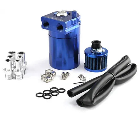 Universal Baffled Aluminum Oil Catch Can Reservoir Tank Oil Tank With Breather Filter OCC-1020A by InterCyprus Trading Ltd