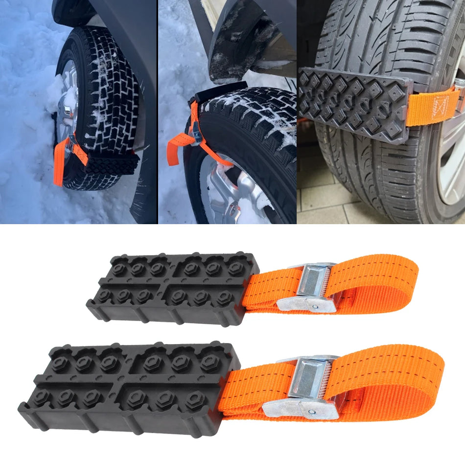 Tire Chain Straps Durable PU Anti-Skid &ndash; Quick Setup