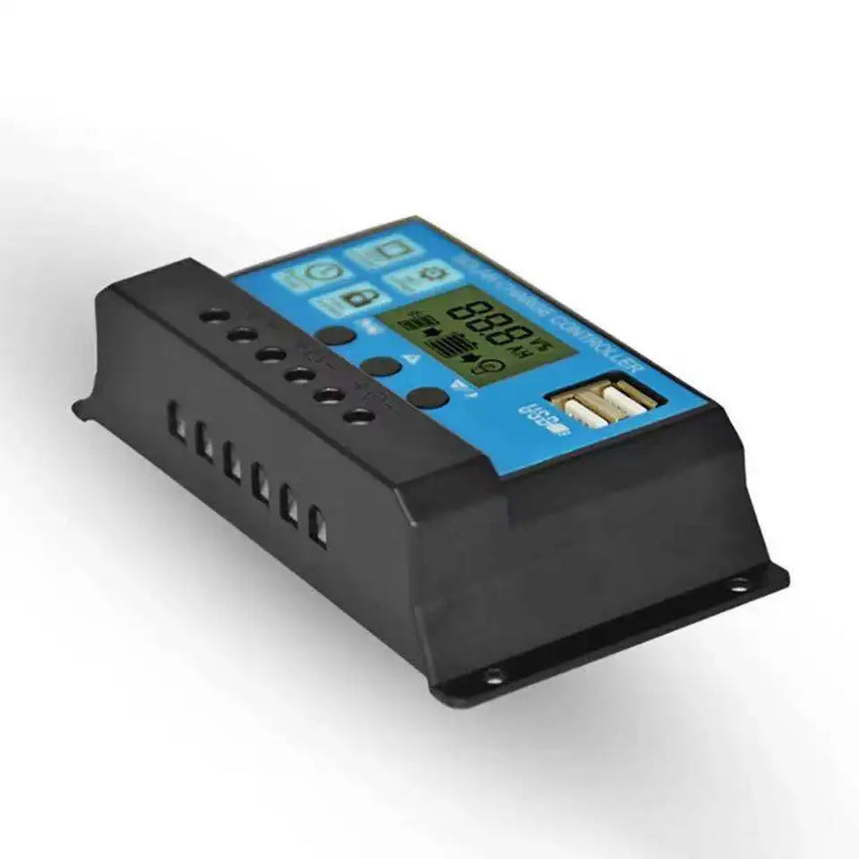 10-60A PWM Solar Charge Controller 12V-24V Dual USB Display