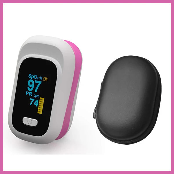 YK-80C Fingertip Pulse Oximeter - OLED Display Readouts yk80C red with case / Russian Federation