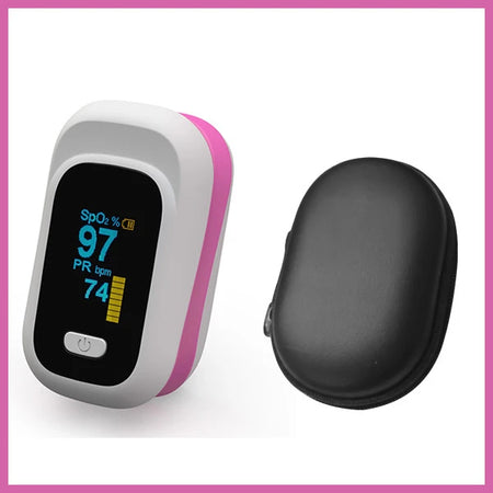 YK-80C Fingertip Pulse Oximeter - OLED Display Readouts yk80C red with case / Russian Federation