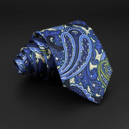 Paisley Floral Soft Silk Necktie for Men 5