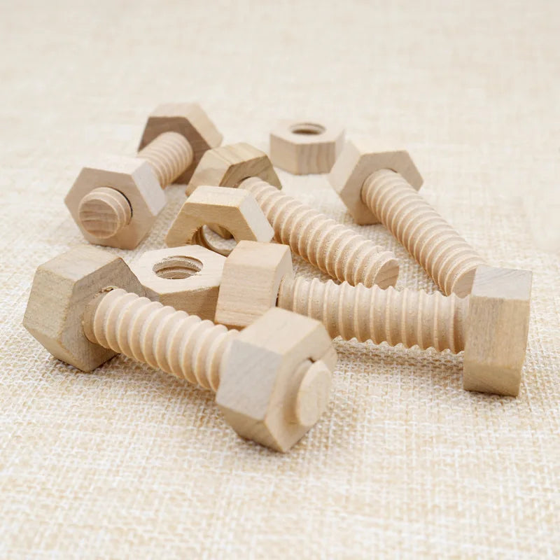 Wooden Screw Nut Assembly Toy &ndash; Fine Motor Skill Training