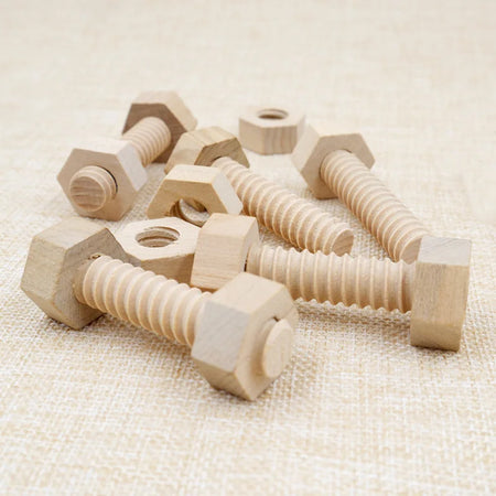 Wooden Screw Nut Assembly Toy &ndash; Fine Motor Skill Training