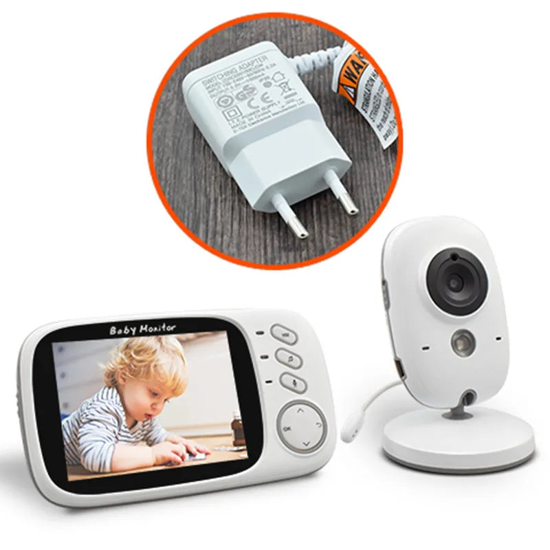 VB603 Baby Monitor with 3.2&quot; LCD, Night Vision &amp; 2-Way Audio | MBOSS EU Plug