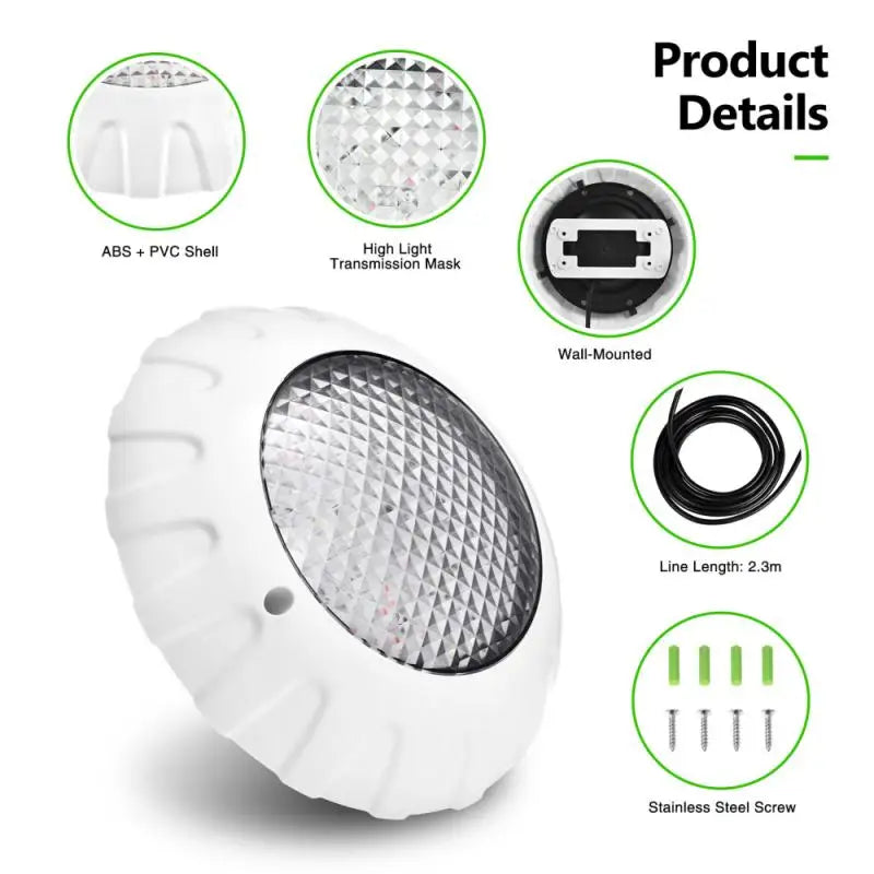 IP68 38W Underwater Pool Light &ndash; Color Changing RGB Lamp