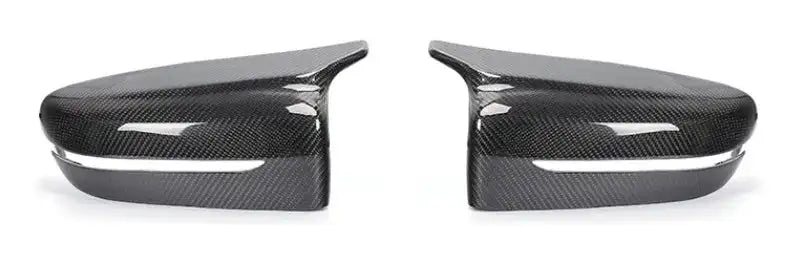 Carbon Fiber Mirror Cover Trim For BMW 3 4 5 7 Series Carbon Grain Black