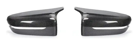 Carbon Fiber Mirror Cover Trim For BMW 3 4 5 7 Series Carbon Grain Black