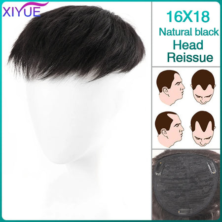 XIYUE Medium Length Straight Synthetic Men's Wig 1B/30HL