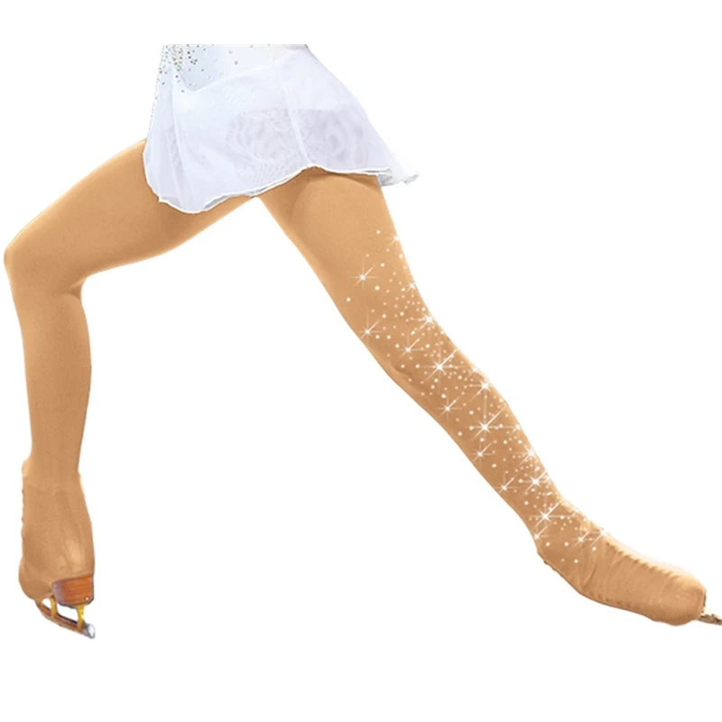 Rhinestone Figure Skating Pantyhose &ndash; Elegant Gymnastics Design