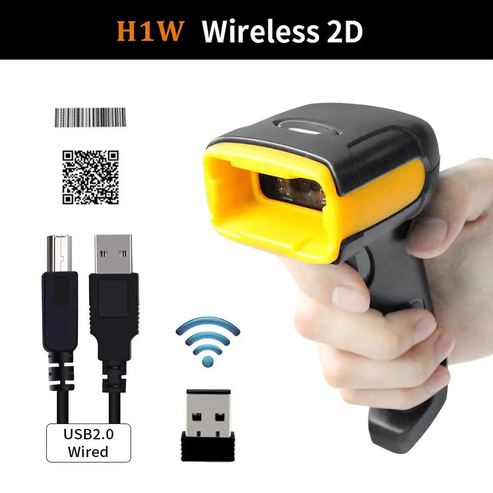 HZTZ Wireless 2D Barcode Scanner H1 H1W &ndash; Long Range H1W Wireless 2D QR