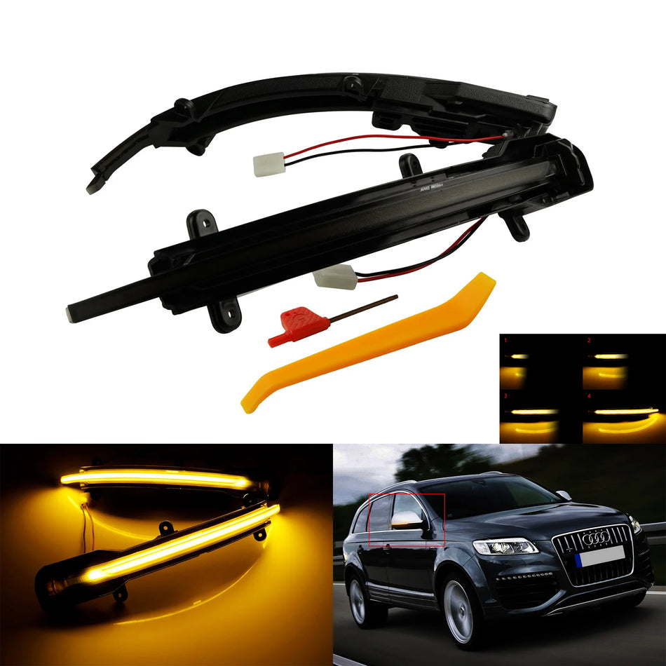 Zijspiegel Richtingaanwijzers Amber LED voor Audi Q5 SQ5 Q7
