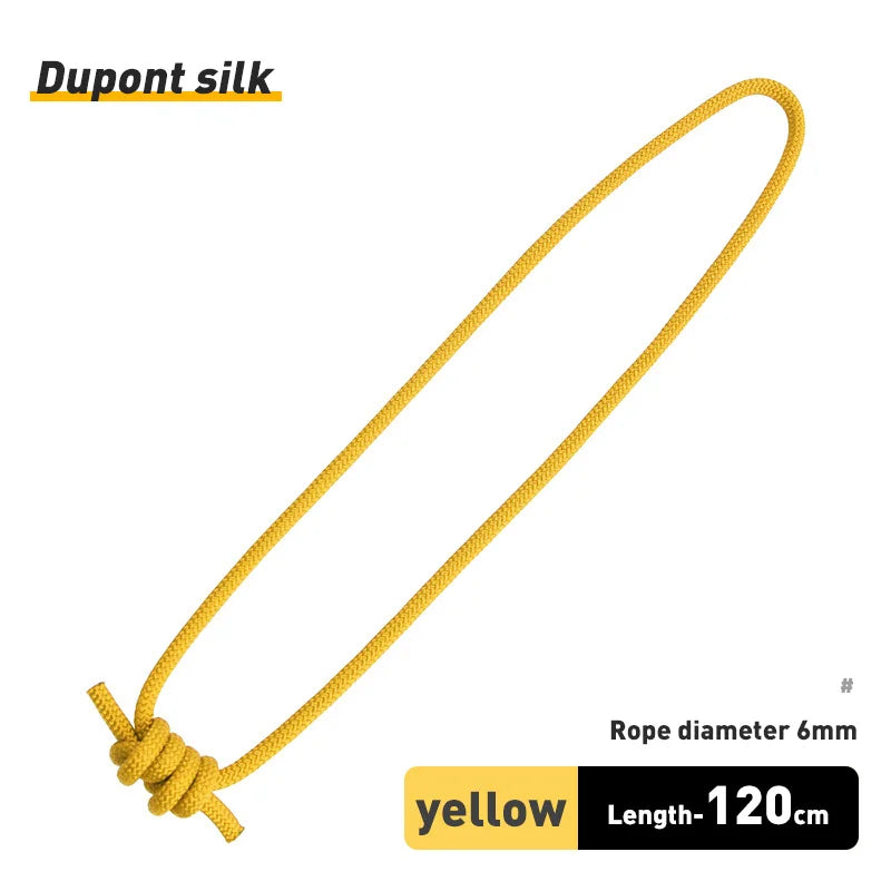 Xinda Outdoor 6mm Prusik Cord Rope 120cm &ndash; Heat Resistant Nylon Yellow