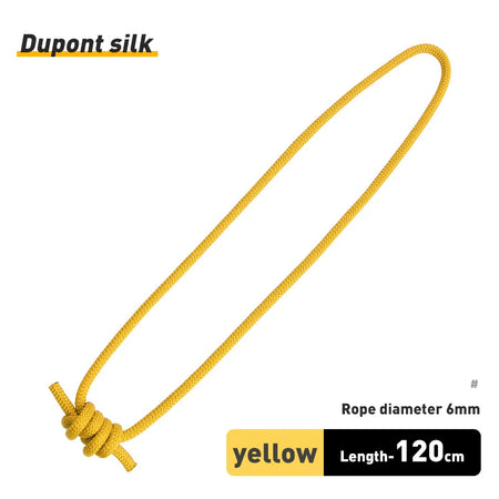 Xinda Outdoor 6mm Prusik Cord Rope 120cm &ndash; Heat Resistant Nylon Yellow