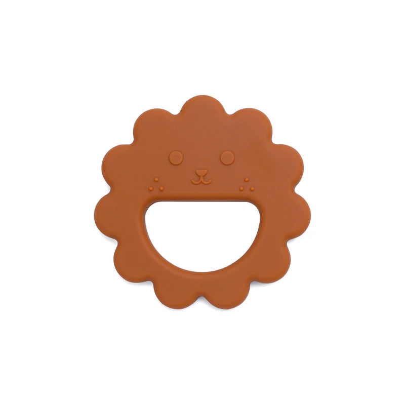Muslin Life Flower-Shaped Silicone Baby Teether and Thumb Sucking Stopper 006 raw sienna