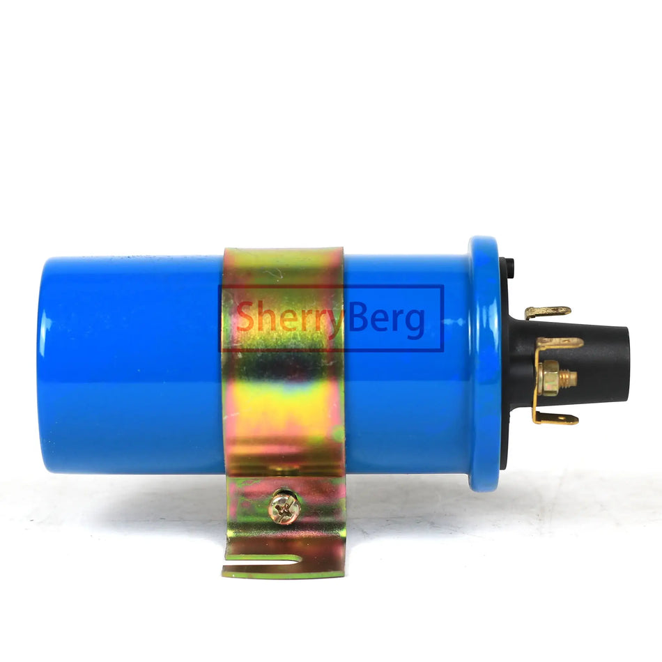 SherryBerg BLUE Color IGNITION COIL 12VOLT FITS FOR VOLKSWAGEN BUG TYPE1 TYPE2 T3 T4 FOR PORSCHE VOLVO BMW EMPI Bosch MODEL NEW by InterCyprus Trading Ltd