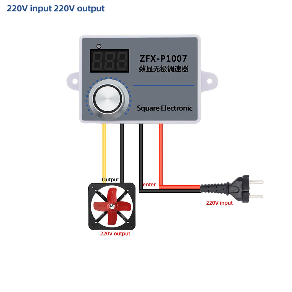 ZFX-P1007 &ndash; Waterproof 500W Digital Speed Regulator Module