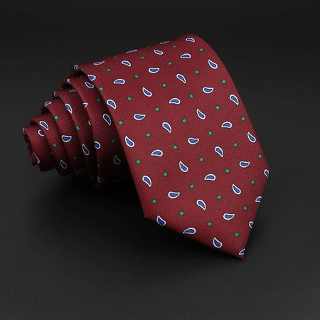 Paisley Floral Soft Silk Necktie for Men 11