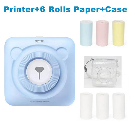 Peripage A6 Pocket Printer 203dpi &ndash; Bluetooth Thermal Print A6 6 Pcs Paper Case