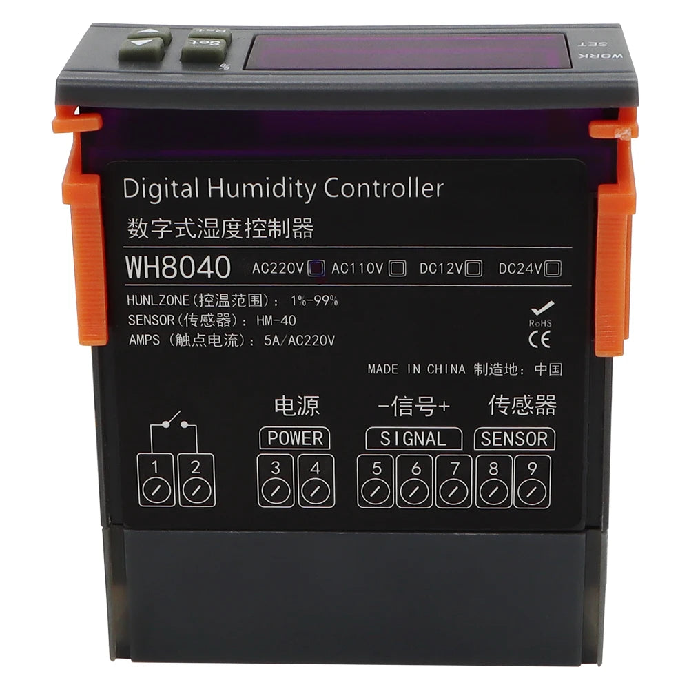 WH8040 Digital Humidity Controller &ndash; Universal Voltage