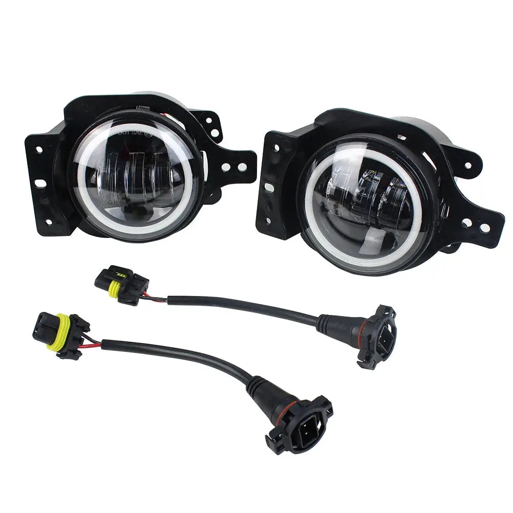 LED Fog Lights with Mounting Bracket for Jeep Wrangler JL 2018 2019 by InterCyprus Trading Ltd