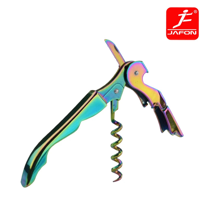 Viski KO418 Waiters Friend Corkscrew 3 In 1 Portable Opener Rainbow