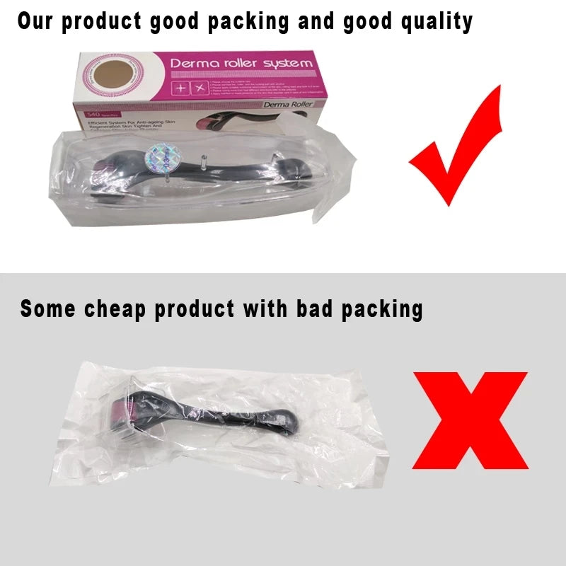 Mezoroller Beard Derma Roller | 540 Needles for Hair Re-Growth &amp; Skin Care