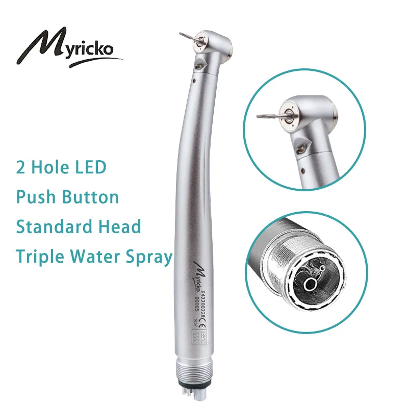 Myricko Dental High Speed Handpiece - Push Button Turbine 2H-LED-S / CHINA