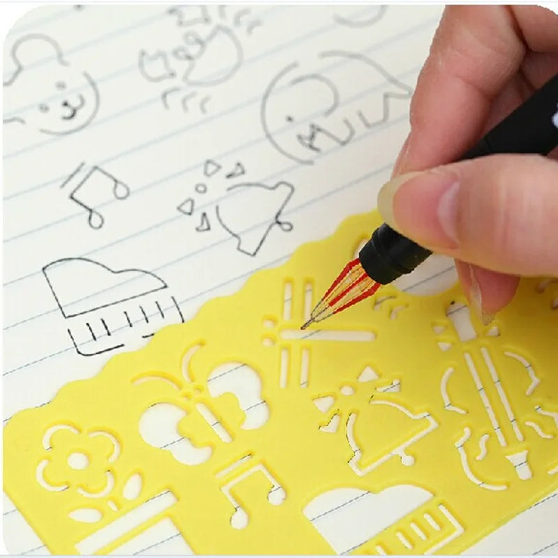 Children's Cartoon Drawing Template Ruler - Set of 4